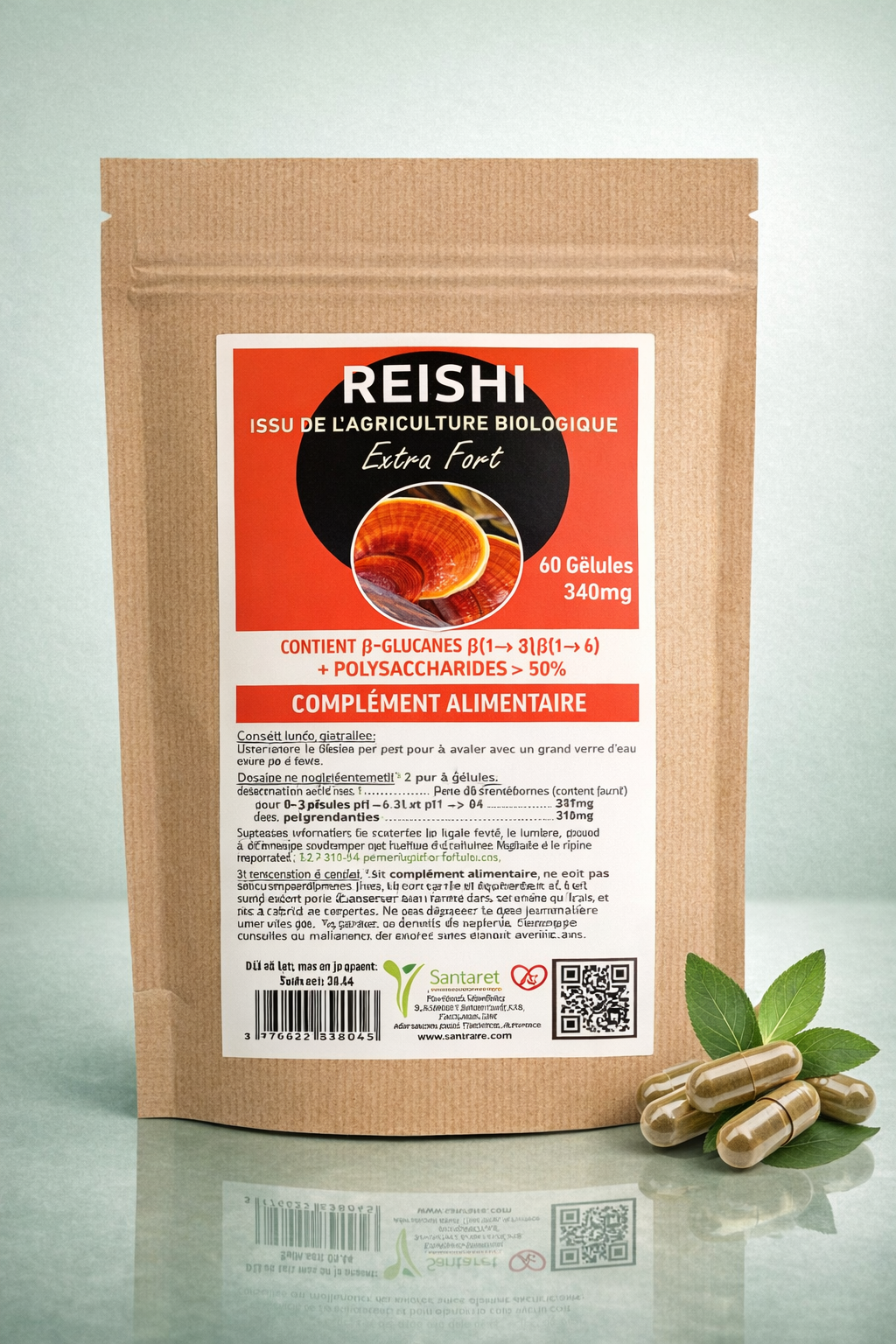 reishi gélules champignon fonctionnel adaptogène immunité système nerveux fatigue chronique extrait fort biologique vice et vertu