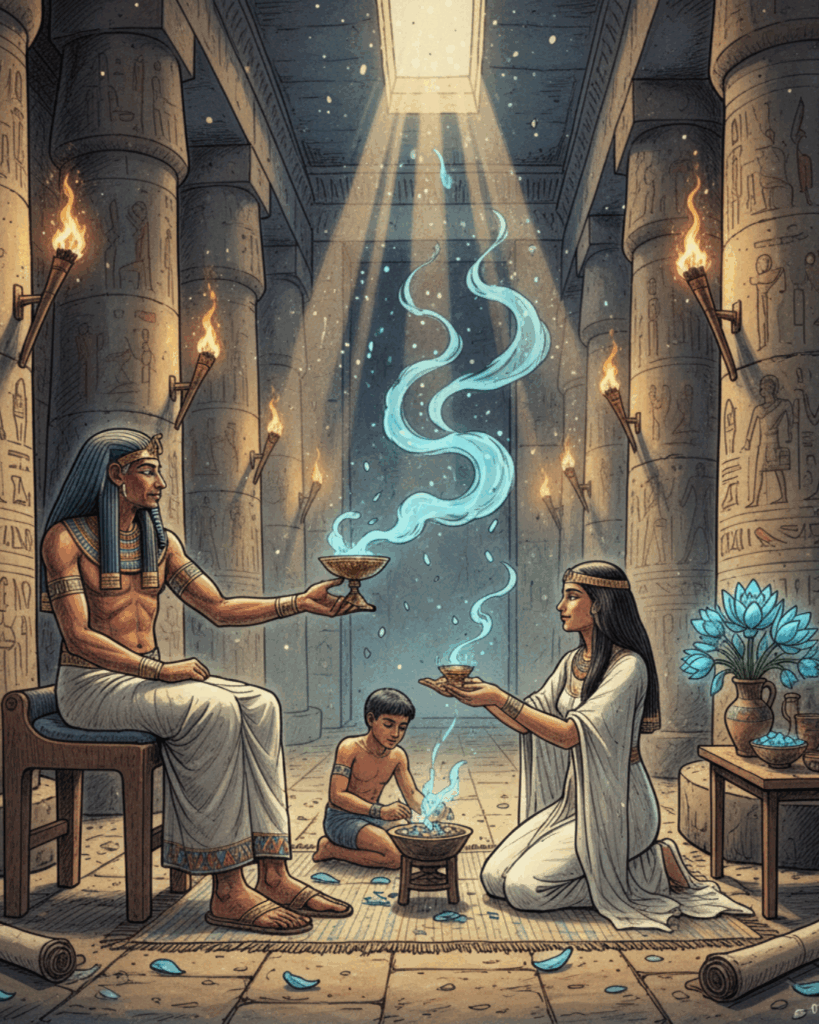 lotus bleu mythologie elixir egypte ancienne