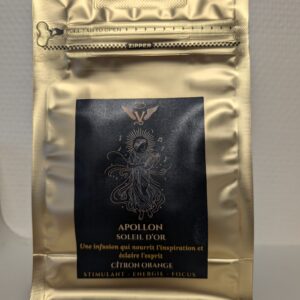 infusion Apollon, CBD fruits rouges, infusion solaire, tisane énergisante, Vice & Vertu Mythologie