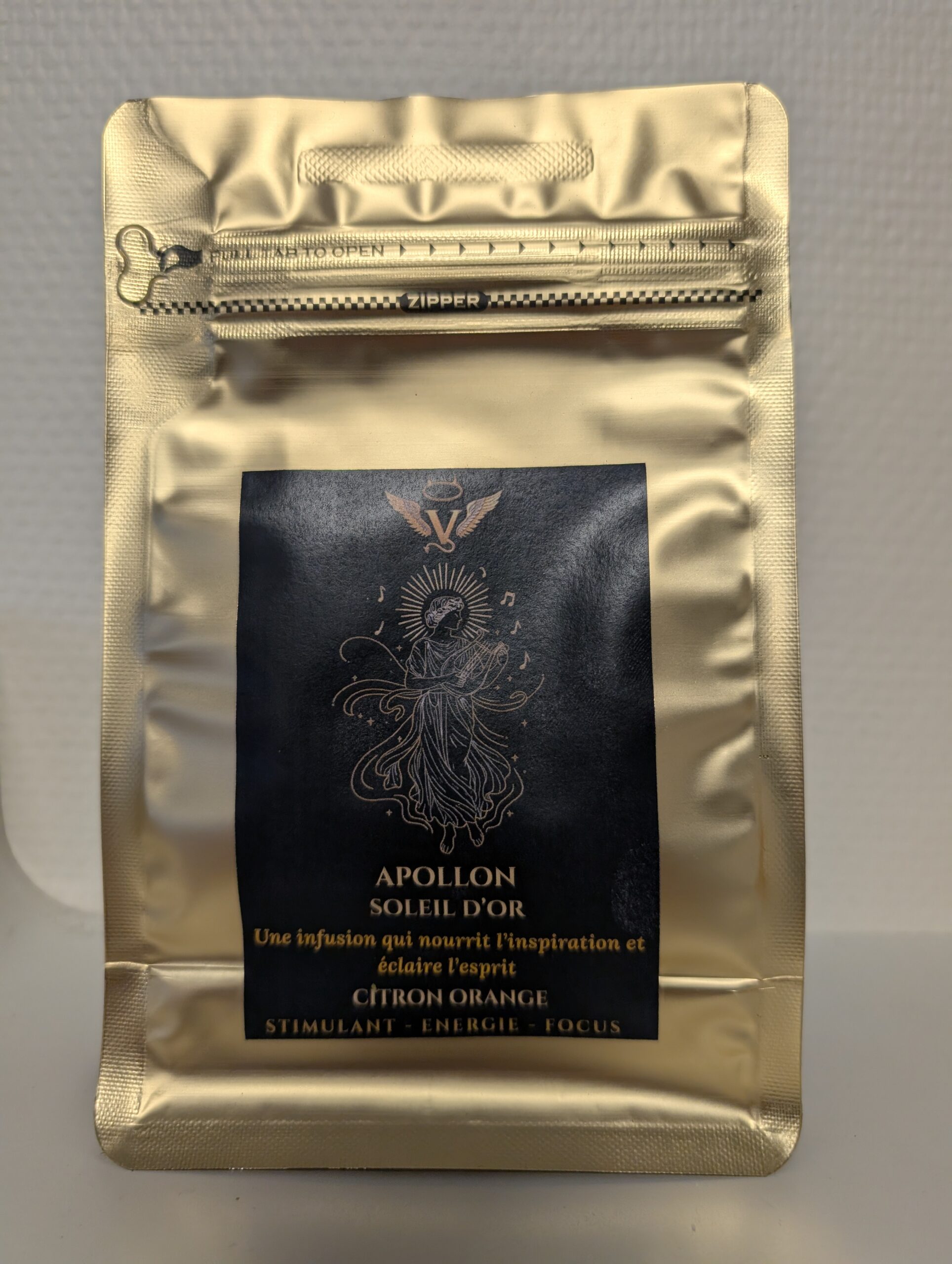 infusion Apollon, CBD fruits rouges, infusion solaire, tisane énergisante, Vice & Vertu Mythologie