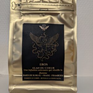 infusion Éros, CBD hibiscus, tisane fruitée, infusion rouge passion, Vice & Vertu Mythologie