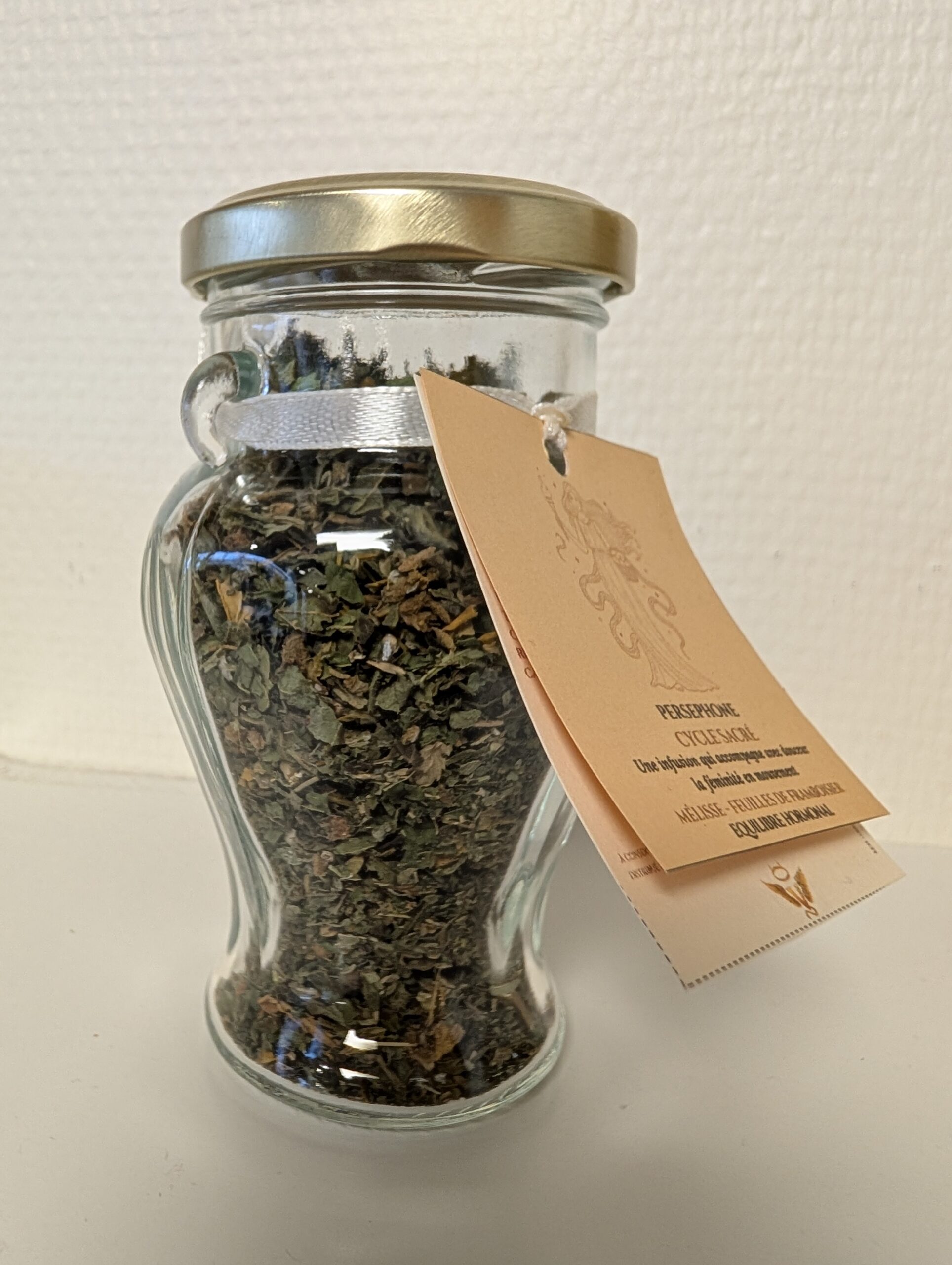 infusion Perséphone, CBD féminin, infusion cycle, tisane bien-être femme, infusion herbes naturelles, Vice & Vertu Mythologie