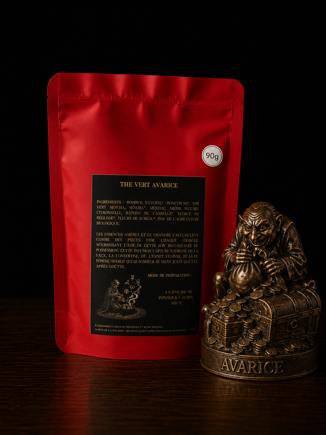 avarice sept péchés capitaux thé vert citronnelle menthe