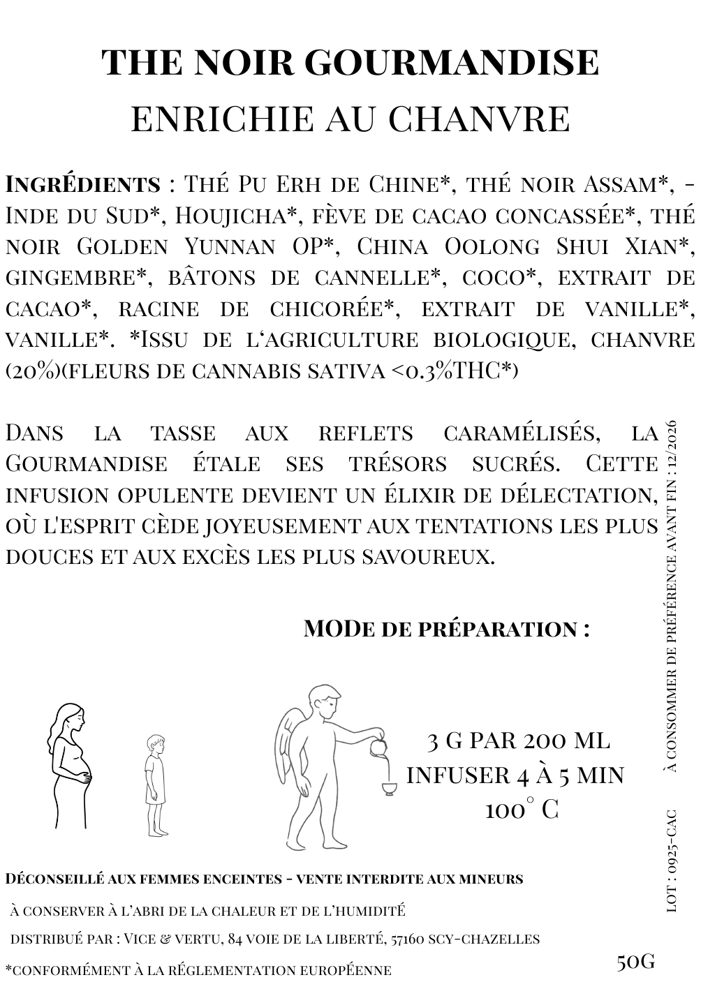 cbd cacao thé noir sept péchés capitaux