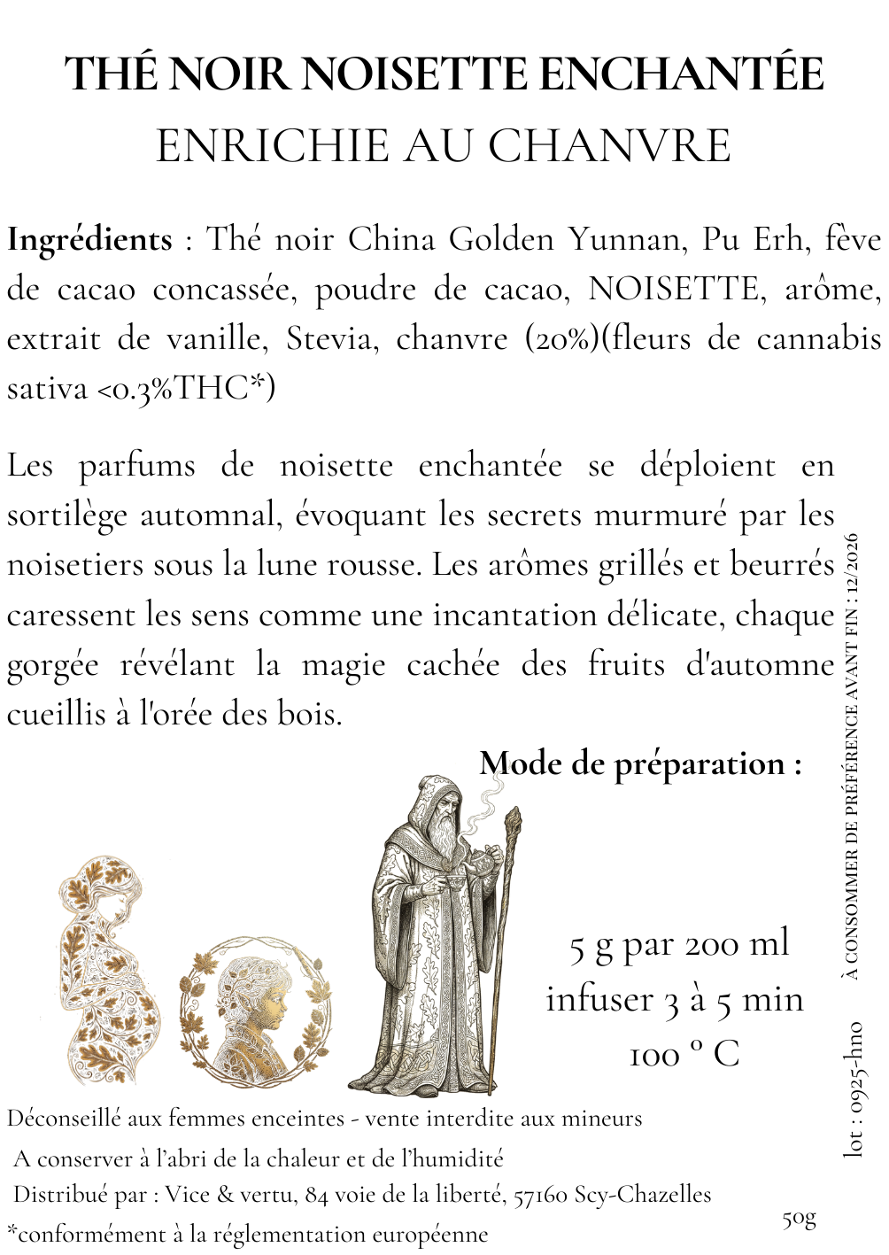 noisette enchantée trim CBD chanvre