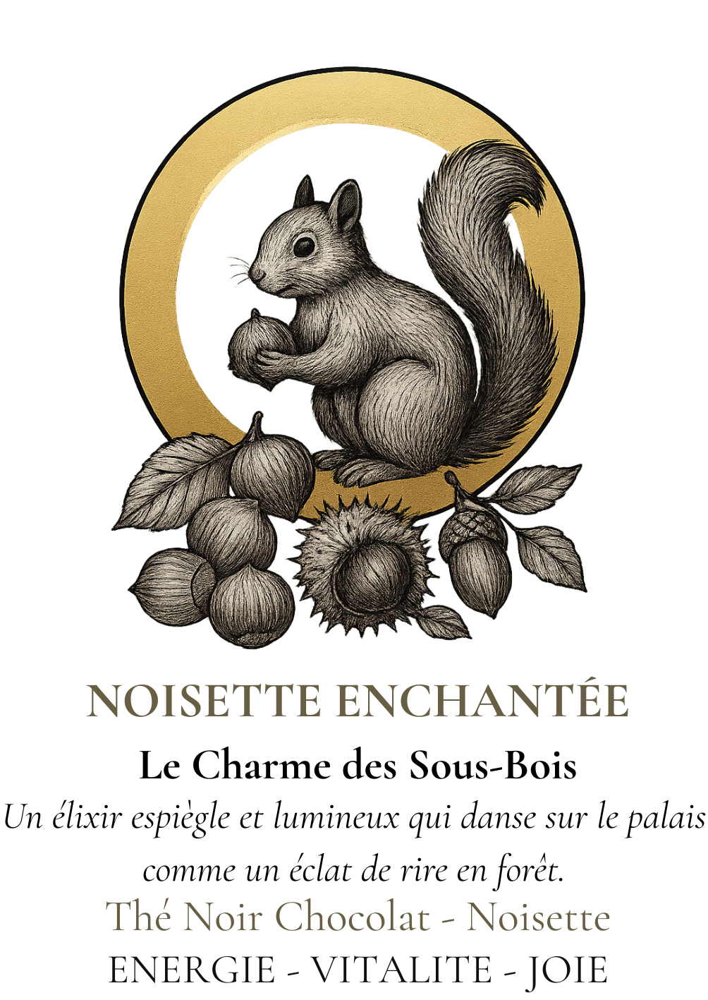 thé noir noisette enchantée écureil