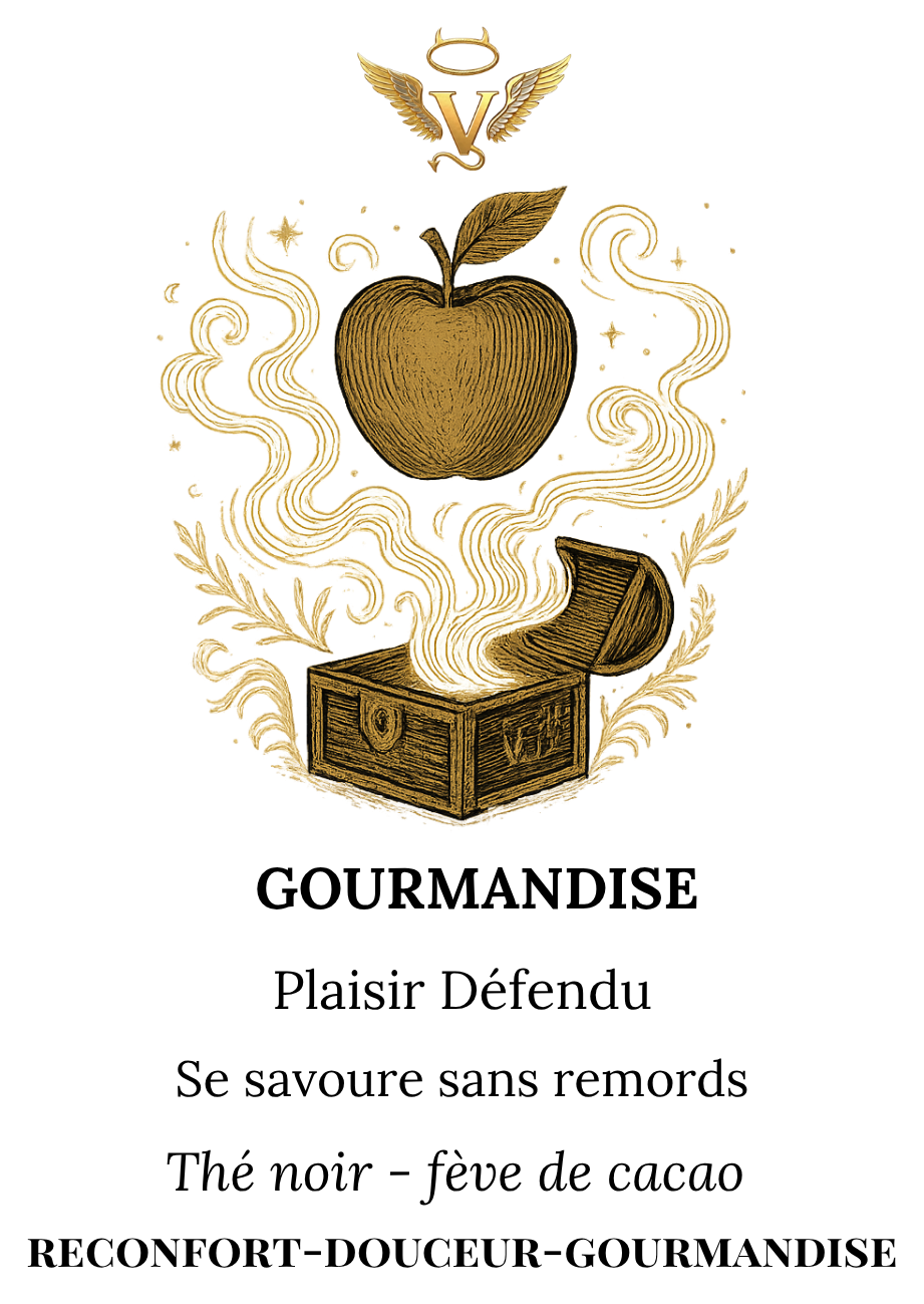 thé noir cacao sept péchés capitaux CBD gourmandise