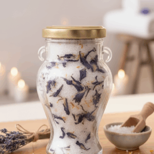 sel e bain lotus bleu lavande purification détente