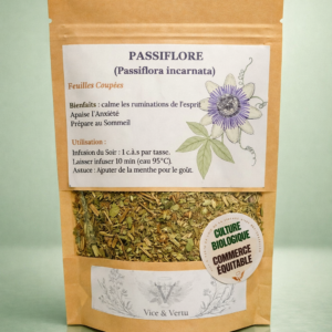 passiflore sérénité, calme détente anti stress infusion plante bio commerce équitable