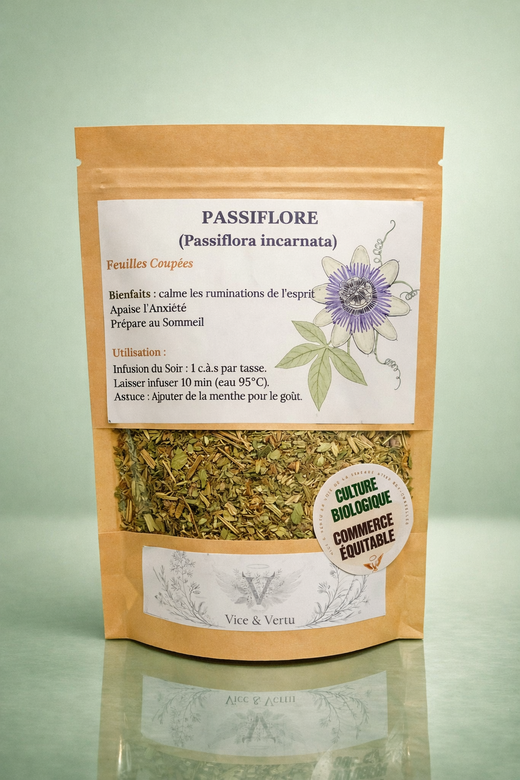 passiflore sérénité, calme détente anti stress infusion plante bio commerce équitable