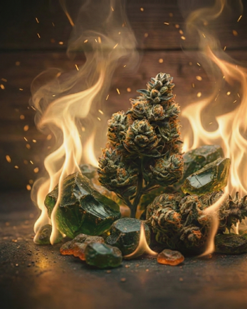 résines et fleurs de CBD