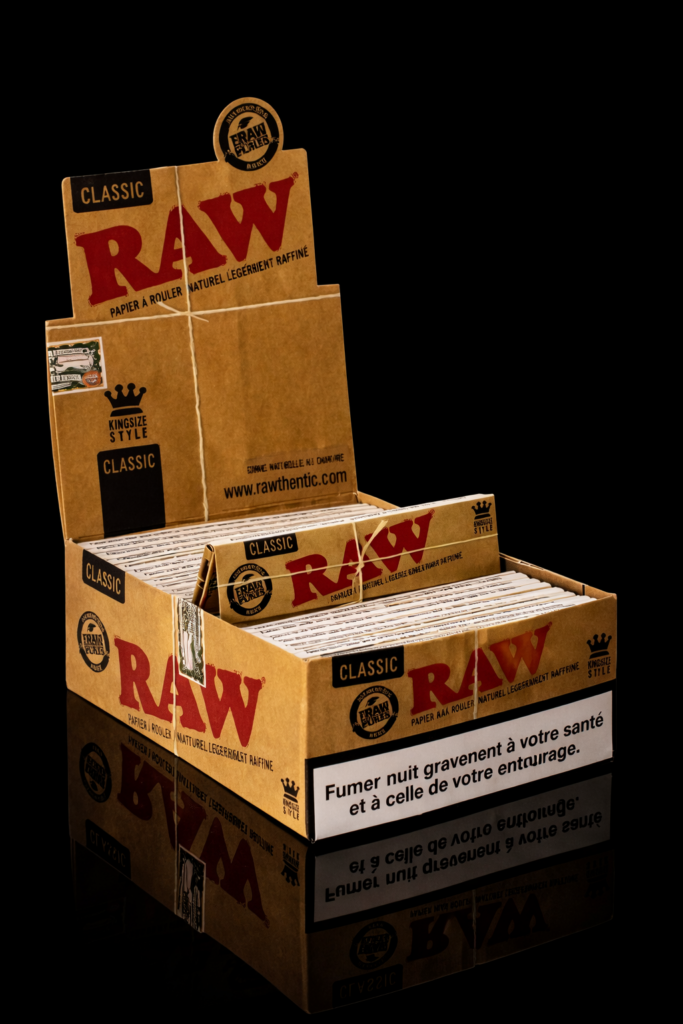 feuilles raw slim non blanchi environnement fumeur
