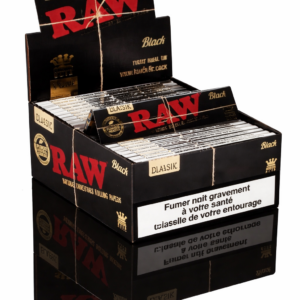 feuilles slim black raw chanvre recyclé environnement roulage joint cbd vice et vertu cbd