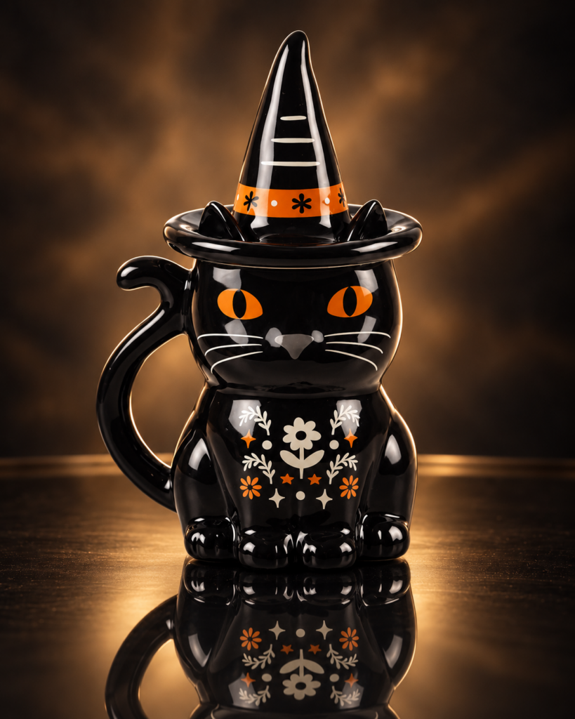 tasse chat folklore halloween céramique mystique sorcière